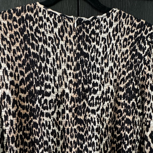 Ganni Smocked Leopard Dress, size 10US/40EU - Picture 5 of 6